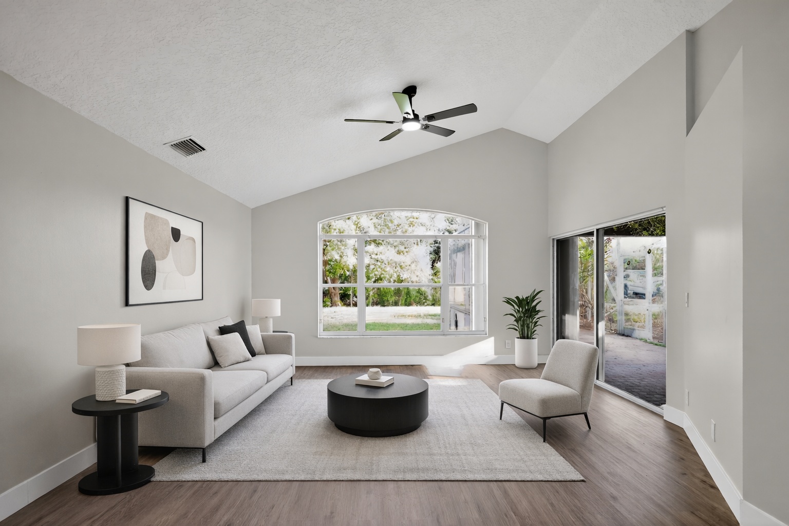 Living room after AI virtual staging