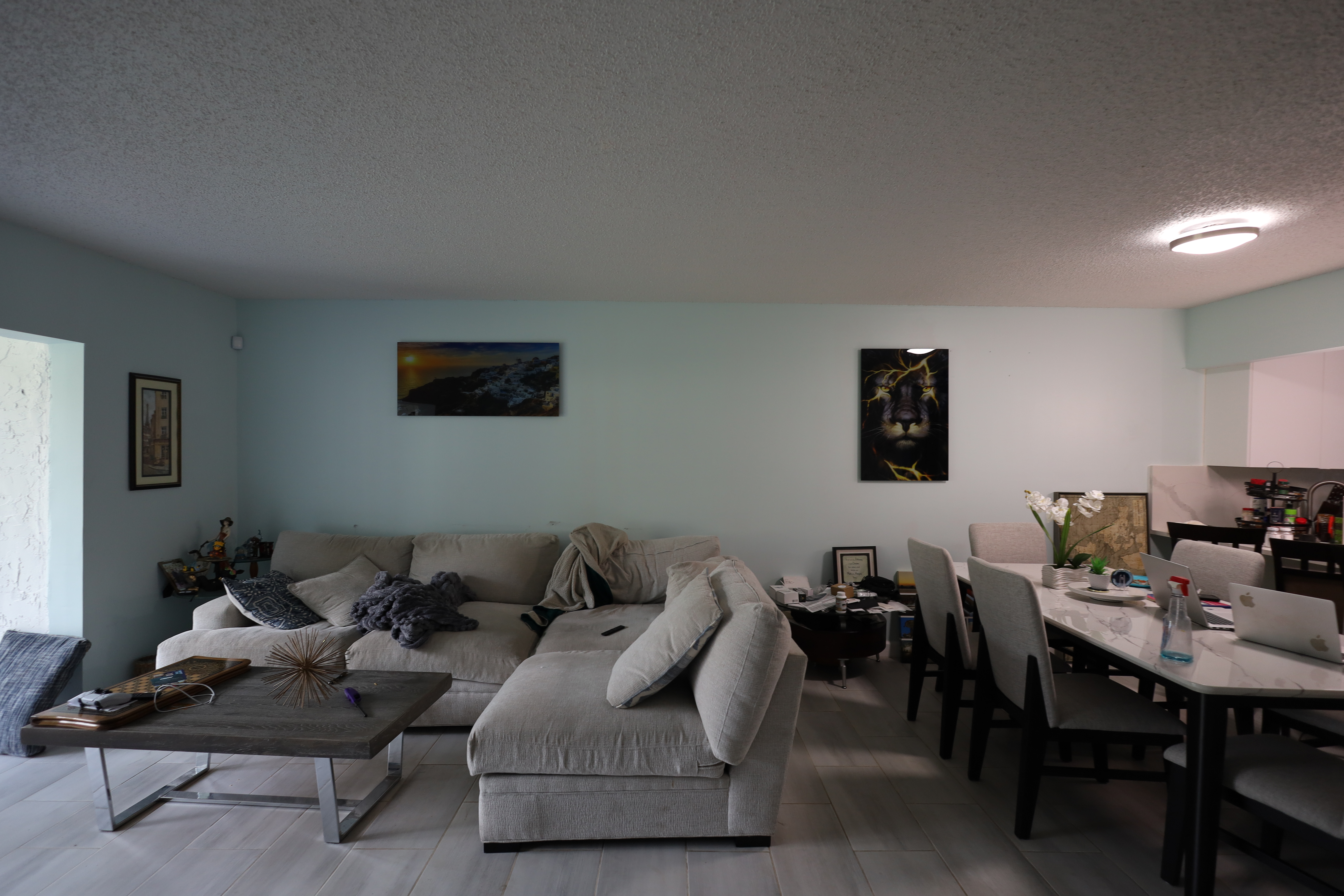 Cluttered real estate photo before AI declutter