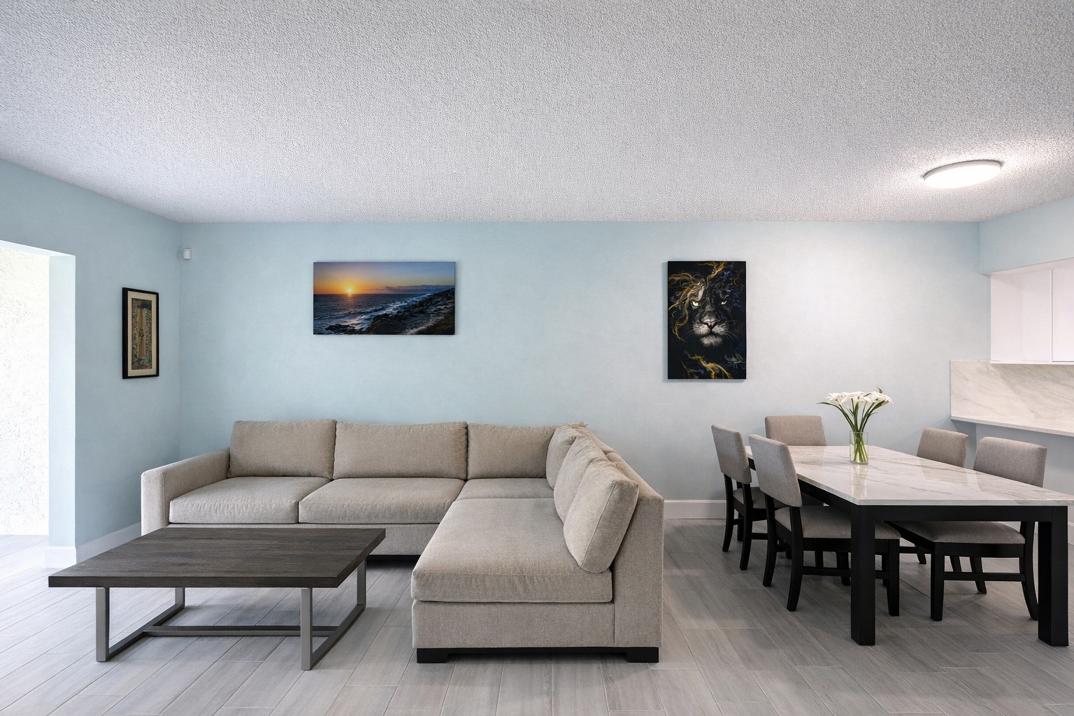 Enhanced real estate photo after AI photo editing